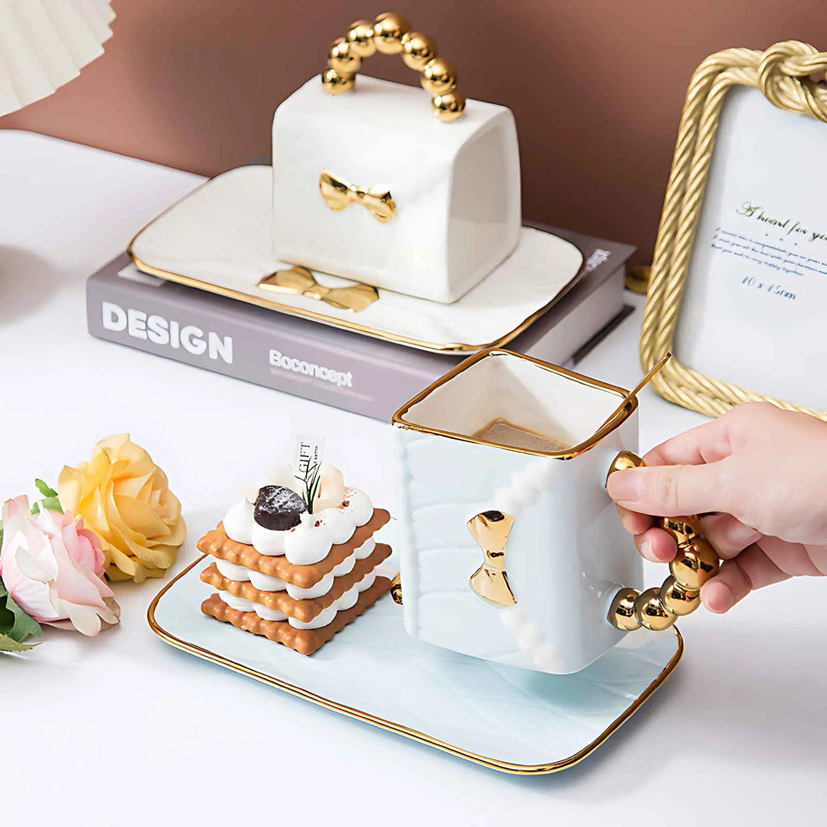 Elegance in Ceramic: Luxe Tea & Coffee Set