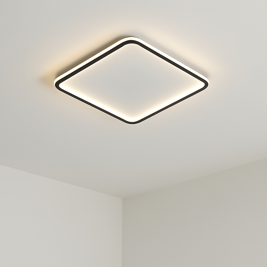 Square Ceiling Light with LED - Scandinavian Style Design