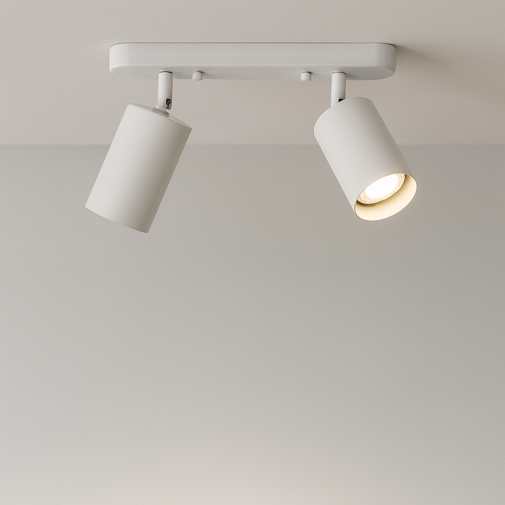 Ceiling Spotlight with Adjustable Dual Heads