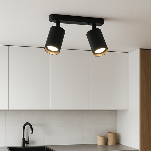 Ceiling Spotlight with Adjustable Dual Heads