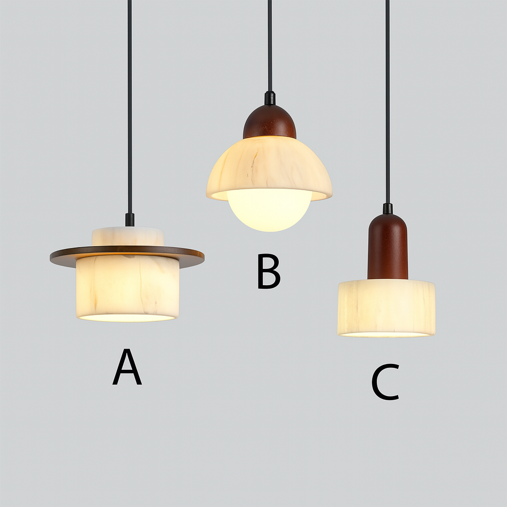 Retro Marble Hanging Light Fixture