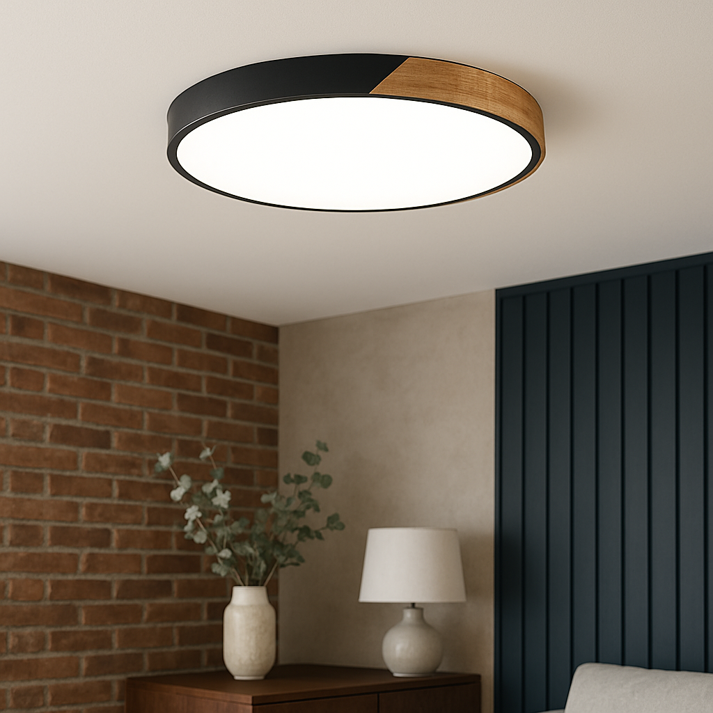Wooden Ceiling Lamp in Scandinavian Style