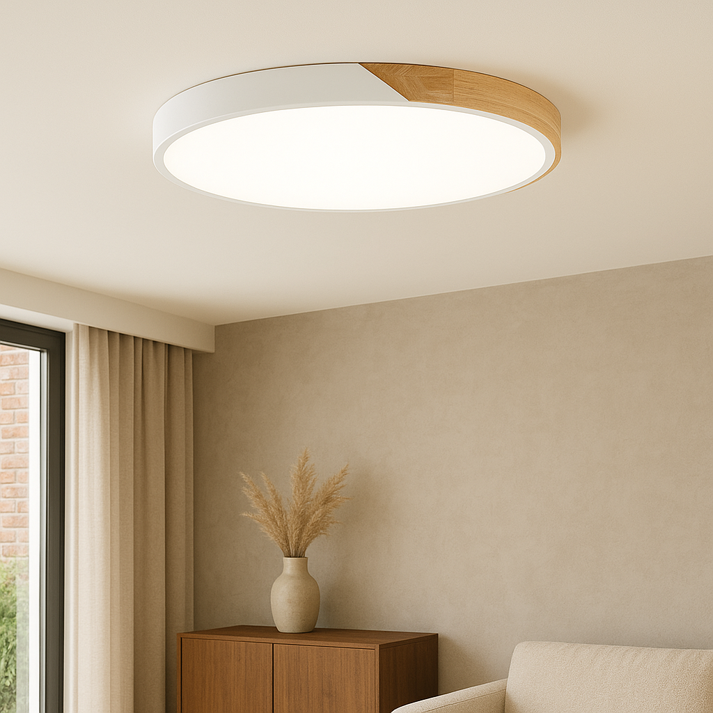 Wooden Ceiling Lamp in Scandinavian Style