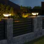 Patio Accent Lights with Solar Halo Design