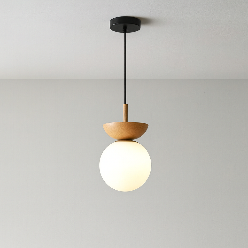 Japanese-Inspired Globe Pendant Light in Minimalist Design