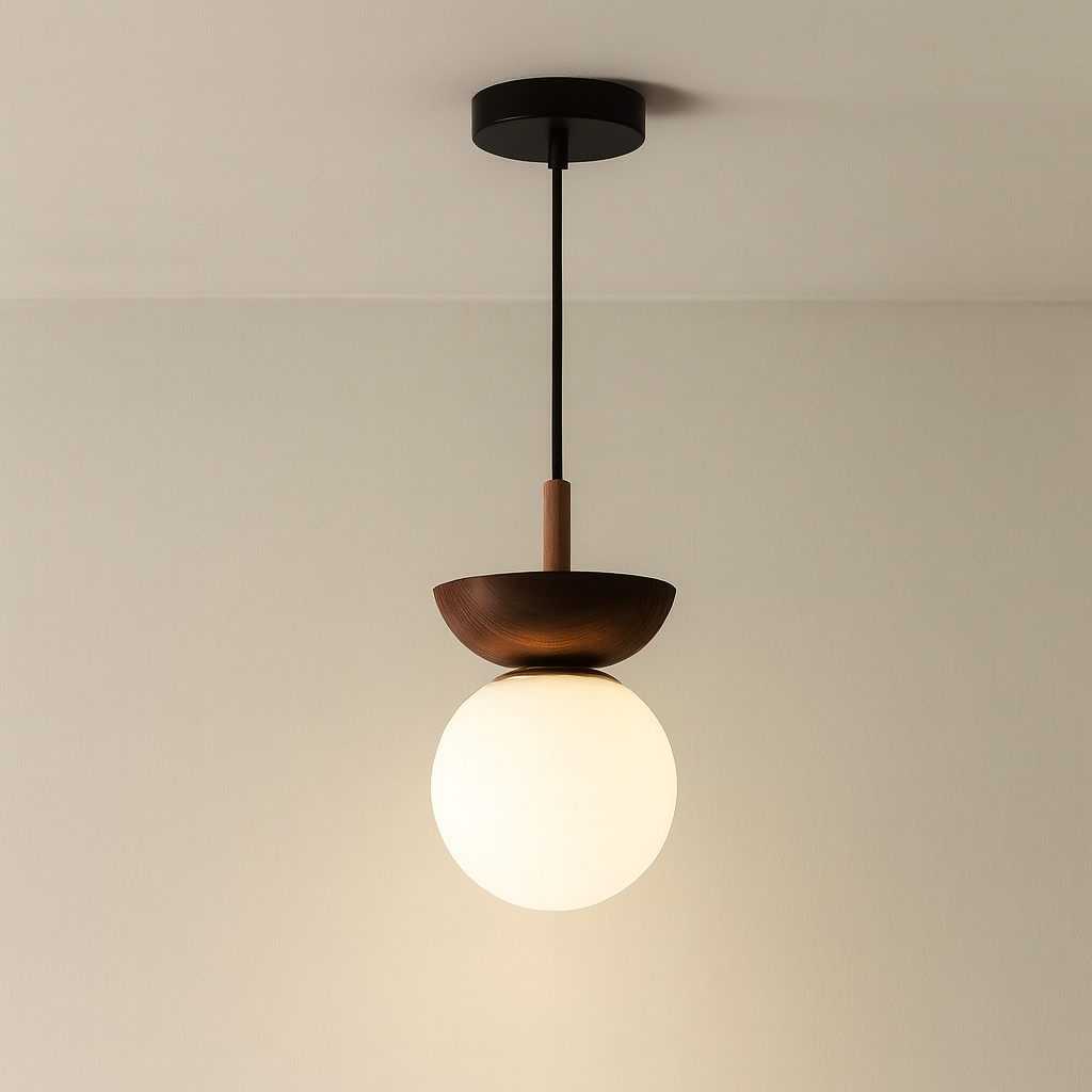 Japanese-Inspired Globe Pendant Light in Minimalist Design