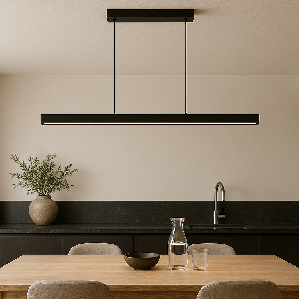 Scandinavian Style Pendant Light with Minimalist Linear Design