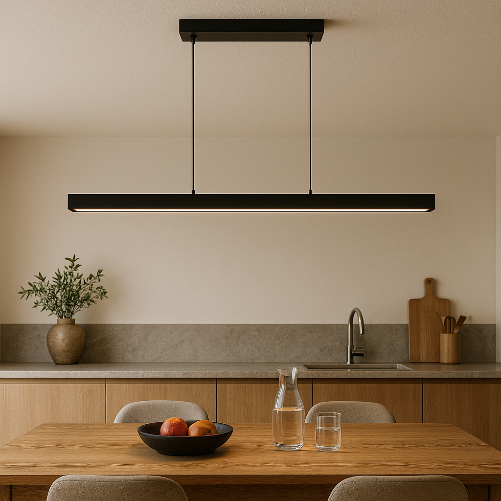 Scandinavian Style Pendant Light with Minimalist Linear Design