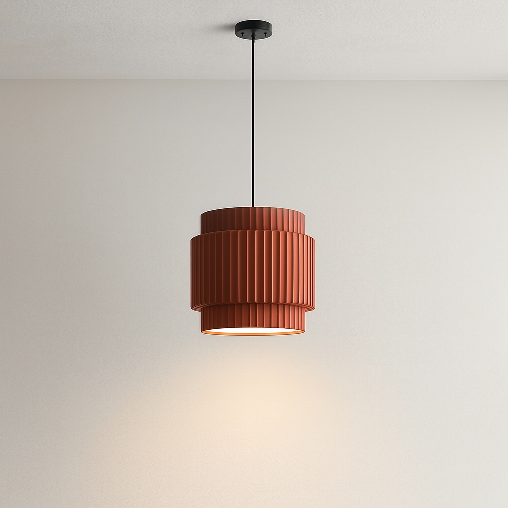 Hanging Lamp in Colorful Ceramic Design