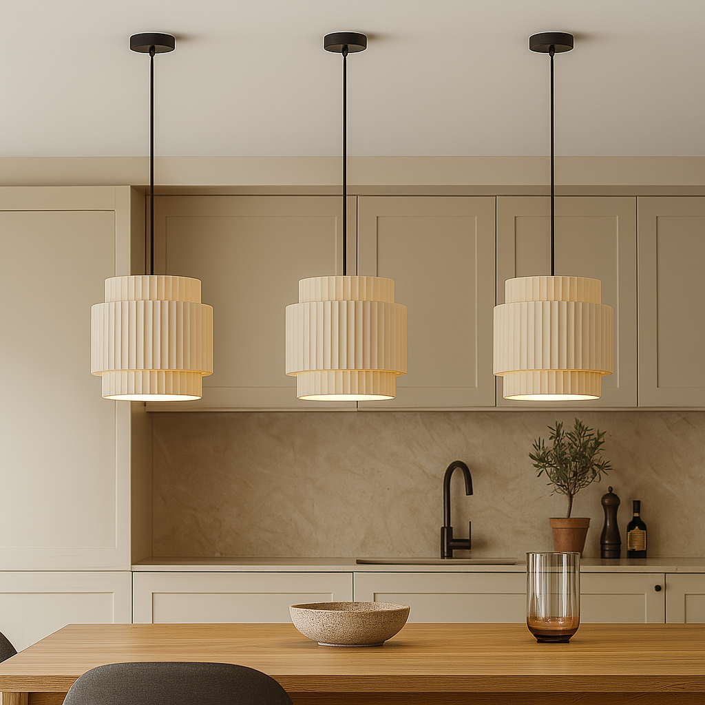 Hanging Lamp in Colorful Ceramic Design