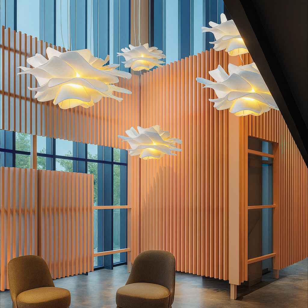 Pendant Light with Blooming Floral Design