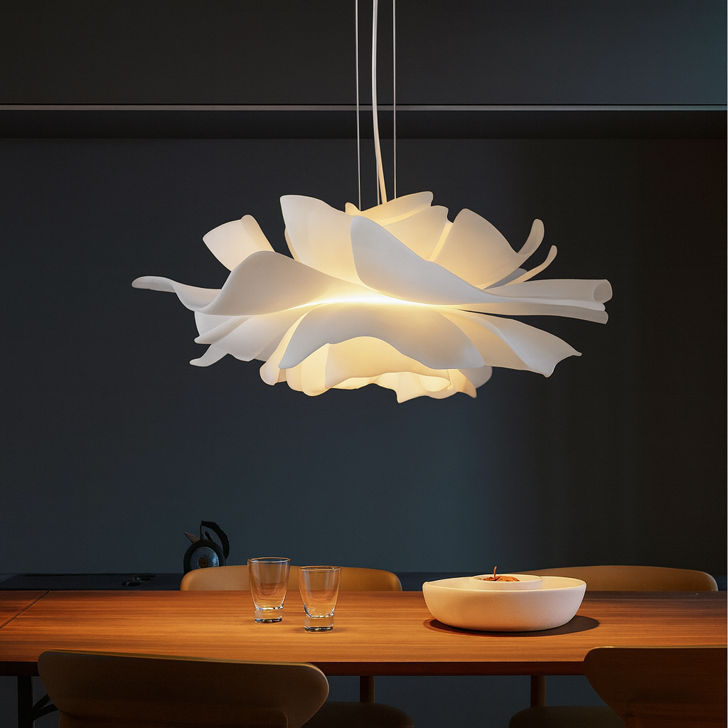 Pendant Light with Blooming Floral Design