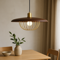 Pendant Light with Wooden Cage Design in Nordic Style