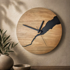 TimberWave Artistic Wall Clock - Elegant Timepiece for Any Space