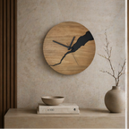 TimberWave Artistic Wall Clock - Elegant Timepiece for Any Space
