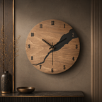 TimberWave Artistic Wall Clock - Elegant Timepiece for Any Space