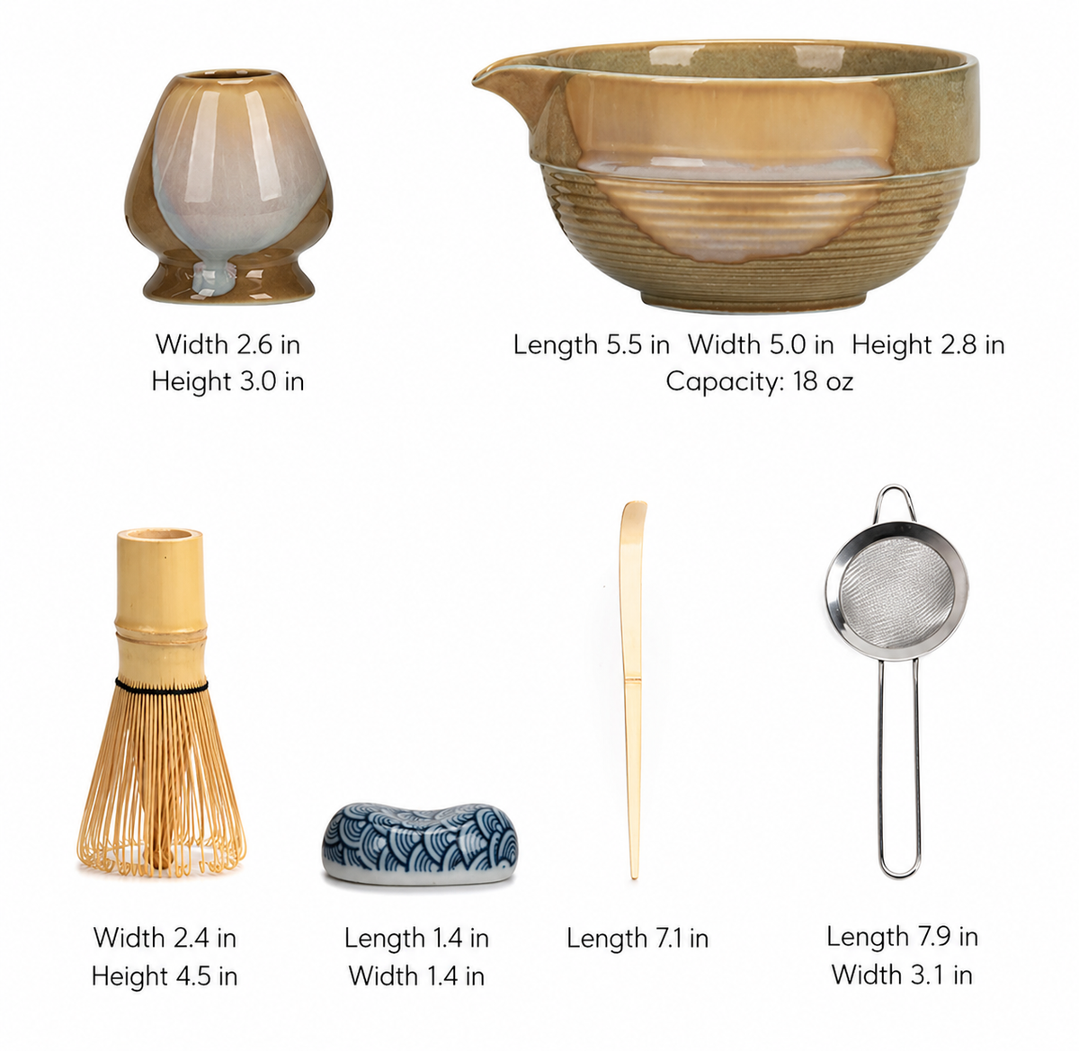 ZenTea 4-Piece Matcha Set with Bamboo Whisk & Gift Box
