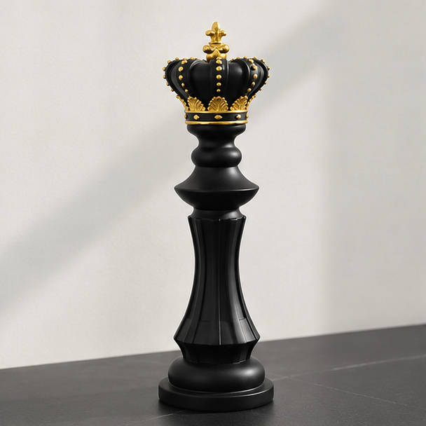 Elegant Chess Piece Statues - King, Queen & Knight Home Accent