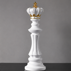 Elegant Chess Piece Statues - King, Queen & Knight Home Accent