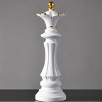 Elegant Chess Piece Statues - King, Queen & Knight Home Accent