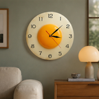 Sunny Delight Egg Wall Clock - Fun Kitchen Accent & Gift