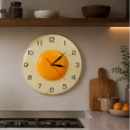 Sunny Delight Egg Wall Clock - Fun Kitchen Accent & Gift