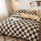 Chateau | Checkered cotton-polyester bedding set 0
