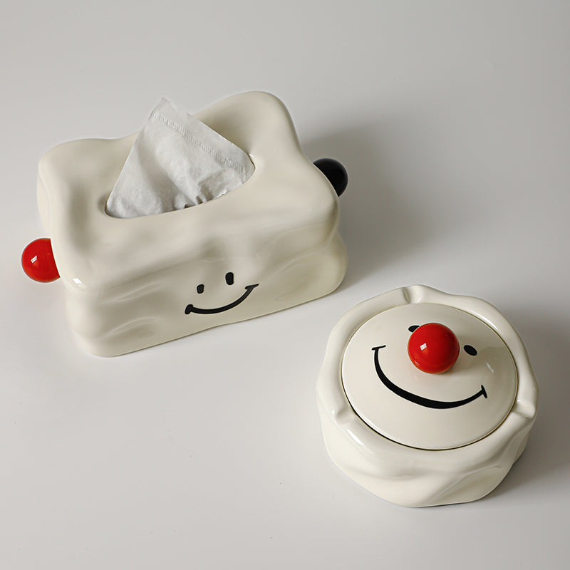 Joyful Ceramic Tissue Dispenser Cover