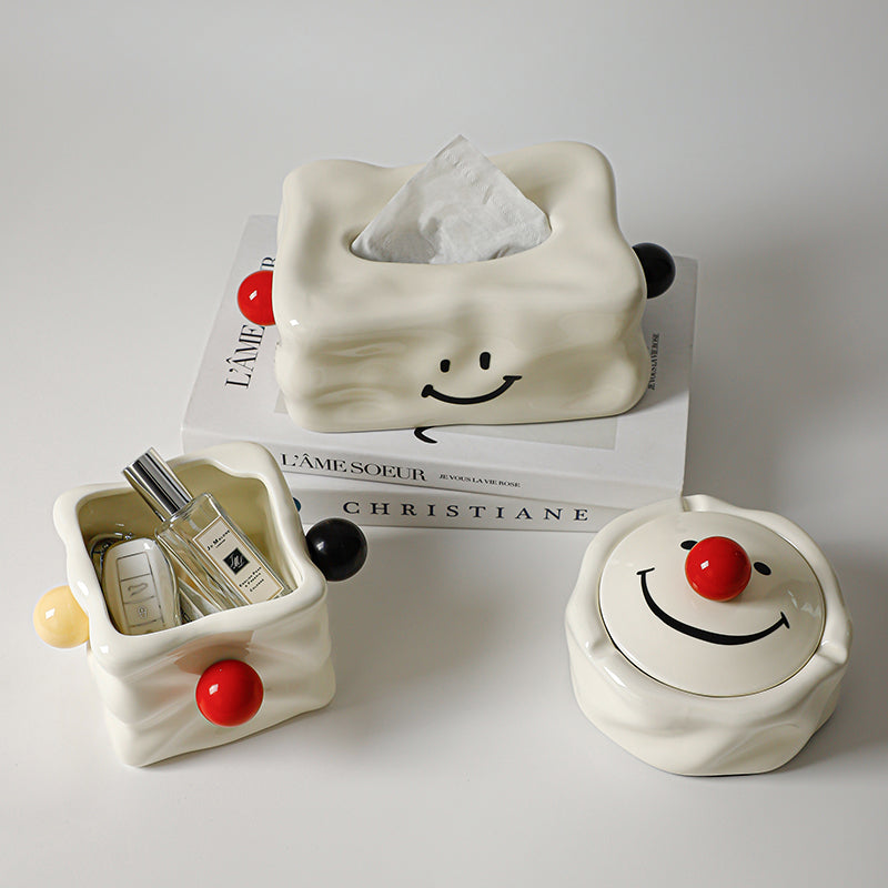 Joyful Ceramic Tissue Dispenser Cover