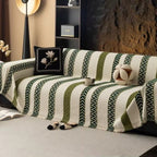 Chenille Sofa Slipcover with Chevron Design – Anti-Slip Protection
