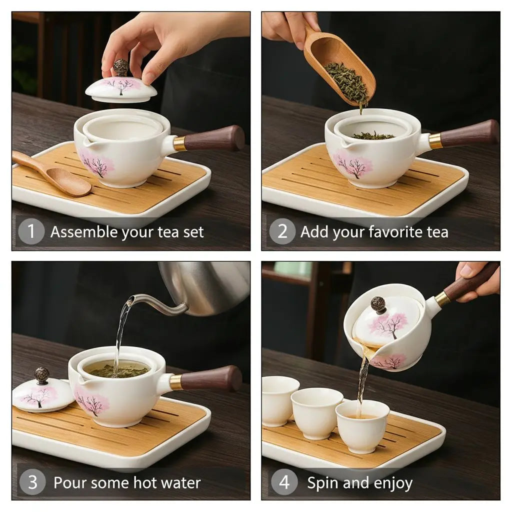 Zen Blossom - Elegant Rotating Tea Infuser