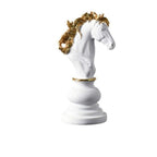 Elegant Chess Piece Statues - King, Queen & Knight Home Accent