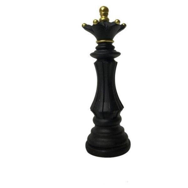 Elegant Chess Piece Statues - King, Queen & Knight Home Accent
