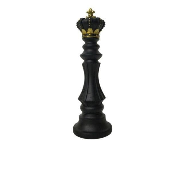 Elegant Chess Piece Statues - King, Queen & Knight Home Accent