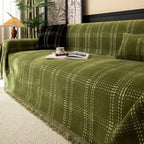 Classic Plaid Tartan Sofa Protector - Soft Chenille Fabric