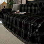Classic Plaid Tartan Sofa Protector - Soft Chenille Fabric
