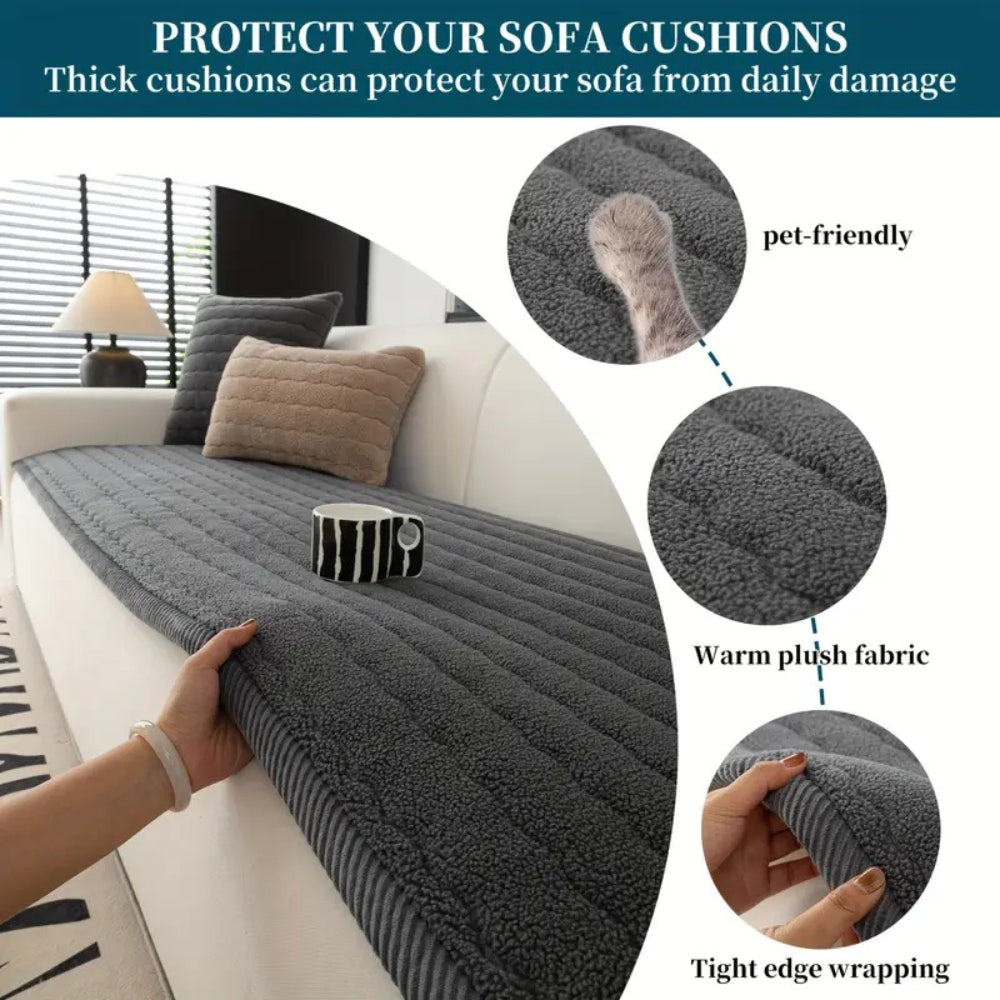 Plush Couch Cover for Protection and Comfort