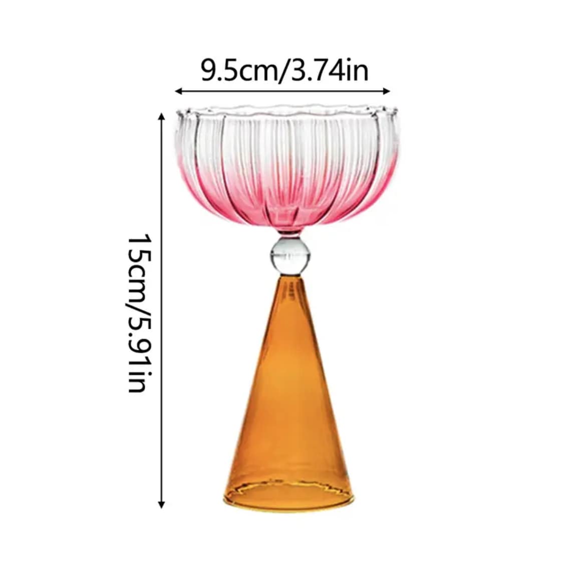 Elegant Gold-Rimmed Cocktail Glass Set