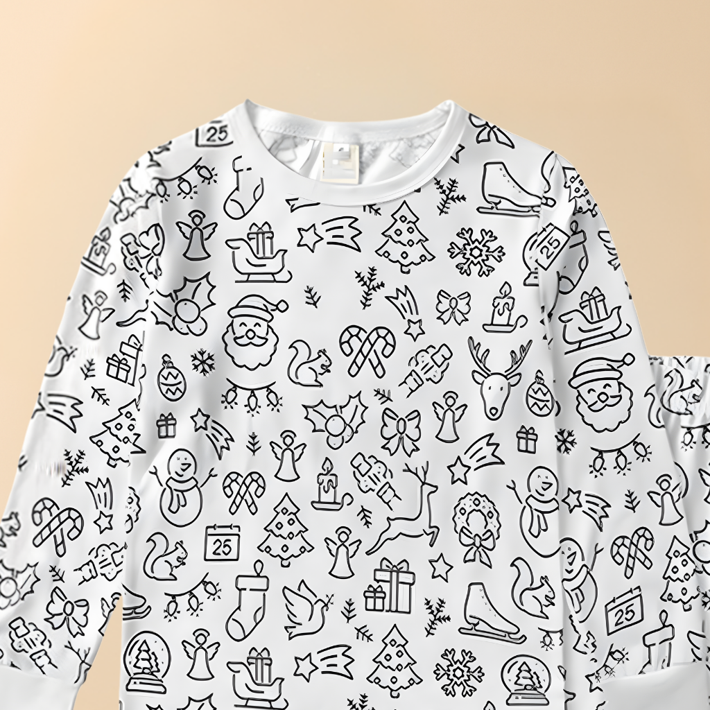 Creative Coloring Set for Kids – Christmas Pajamas
