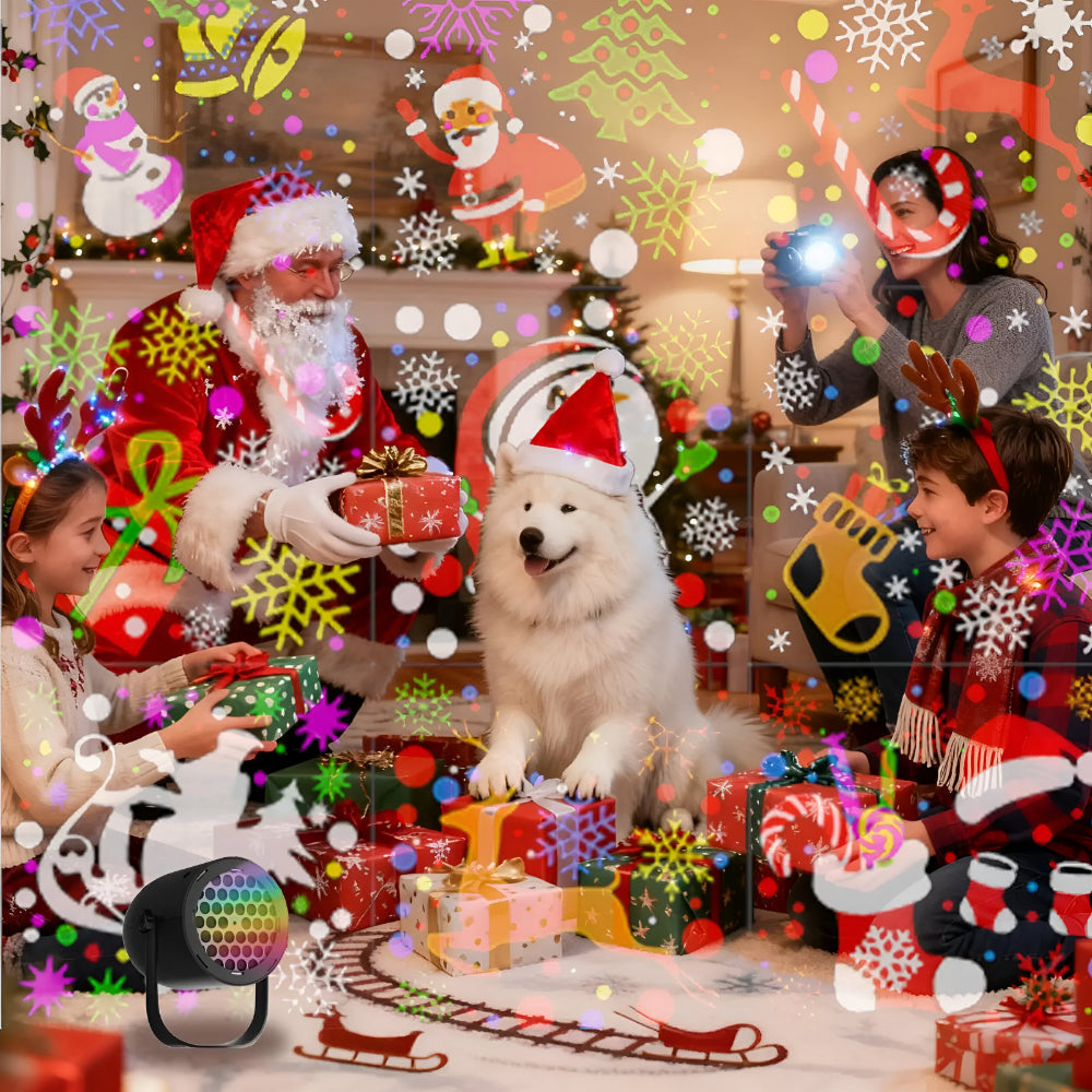 Rotating LED Holiday Projector Light for Christmas Decorations