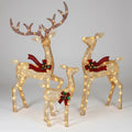 LED Garden Display of Reindeer for Christmas Outdoor Decor