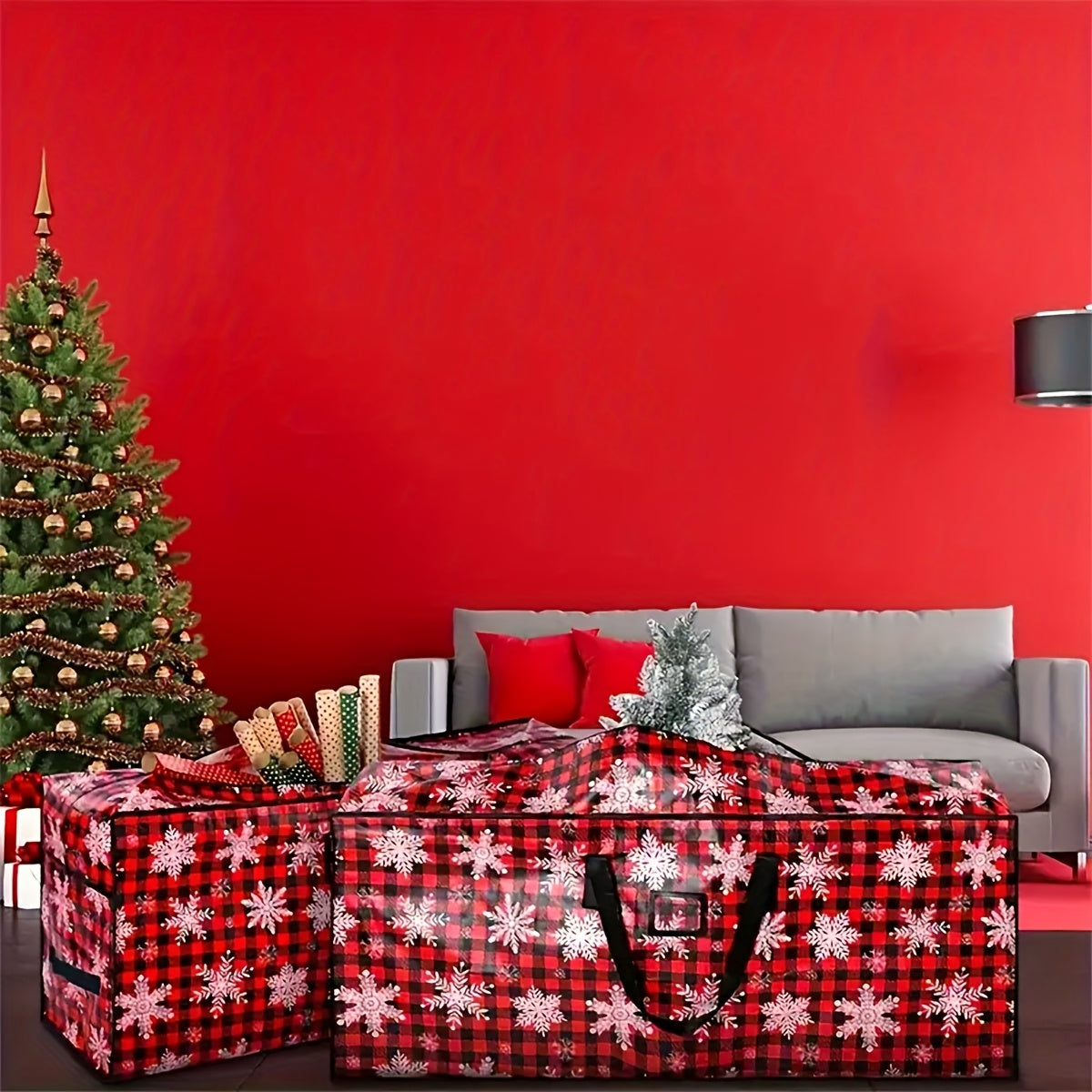 Waterproof Heavy Duty Storage Bag for Christmas Tree - Plastic Organizer