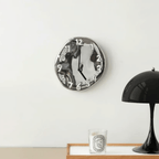 Sleek Ceramic Wall Timepiece with Chrome Accents