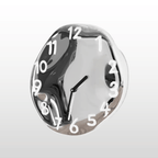 Sleek Ceramic Wall Timepiece with Chrome Accents