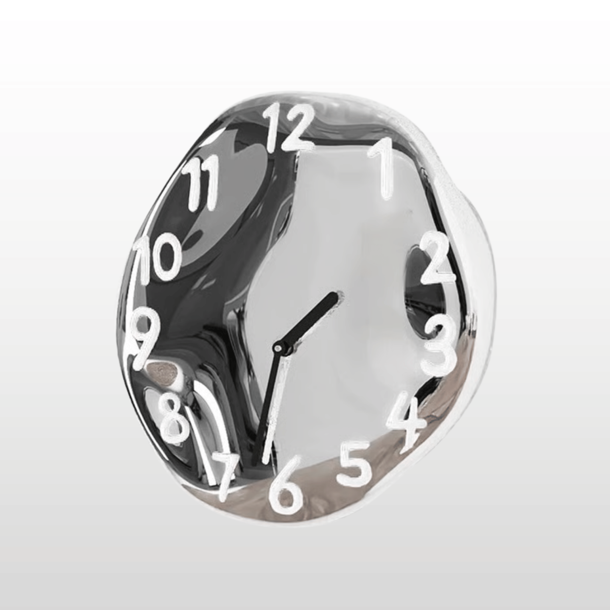 Sleek Ceramic Wall Timepiece with Chrome Accents