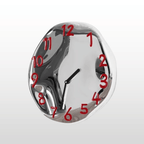 Sleek Ceramic Wall Timepiece with Chrome Accents