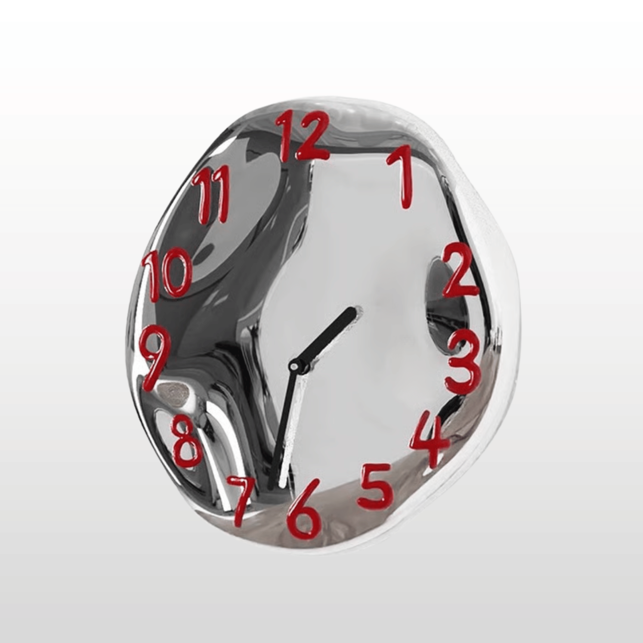 Sleek Ceramic Wall Timepiece with Chrome Accents