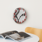 Sleek Ceramic Wall Timepiece with Chrome Accents