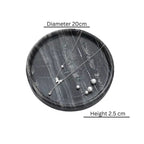 Elegant Black Marble Jewelry Tray - Stylish Storage Solution