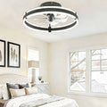 Ceiling Light Fixture with Dual LED Ring Design and Round Shape